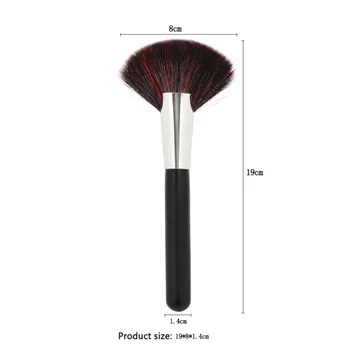 

Best Deal Large Fan Shape Goat Hair Makeup Blush Brush Power Foundation Beauty Cosmetic Blush High Quality Daily Pro