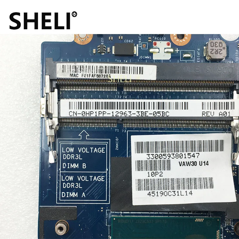 low cost  SHELI For DELL E5440 I5-4200U CPU Laptop motherboard LA-9832P 0HP1PP