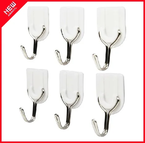 12pcs Free Shipping Strong Adhesive Hook Wall Door Sticky Hanger 12pcs Free Shipping Strong Adhesive Hook Wall Door Sticky Hanger Kitchen Bathroom Bearing 2kg