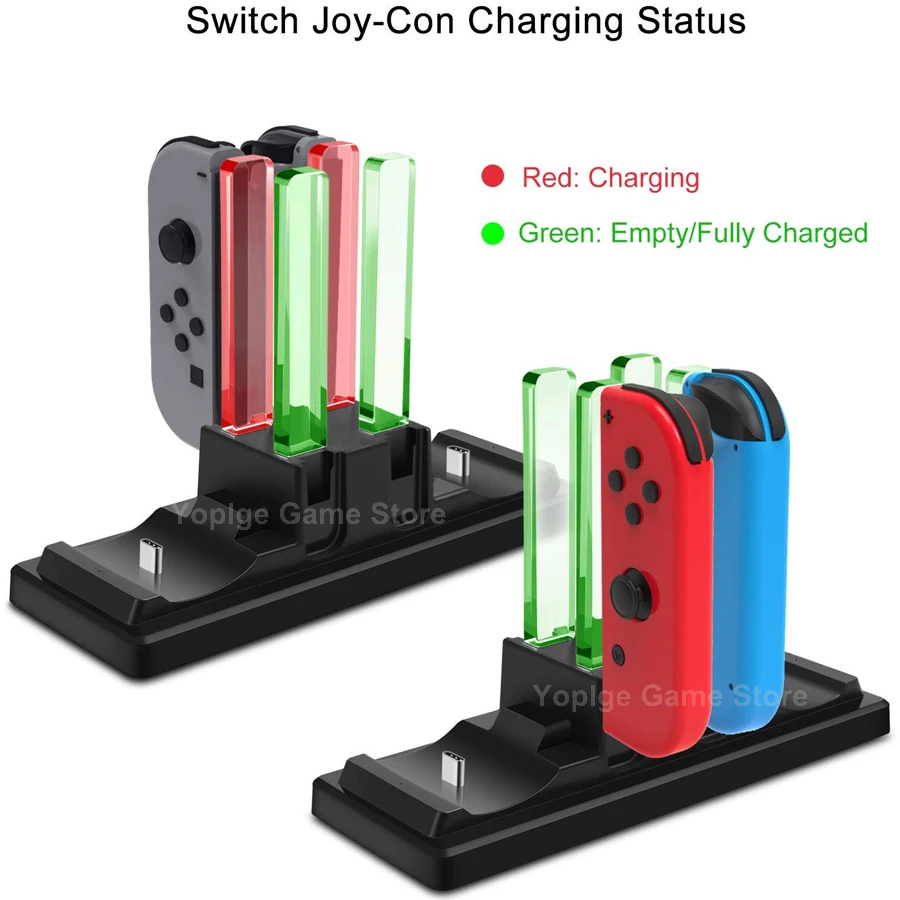 Зарядное устройство для Nintendo Switch 6 в 1 контроллер Joy con и 2 Pro док станция аксессуары