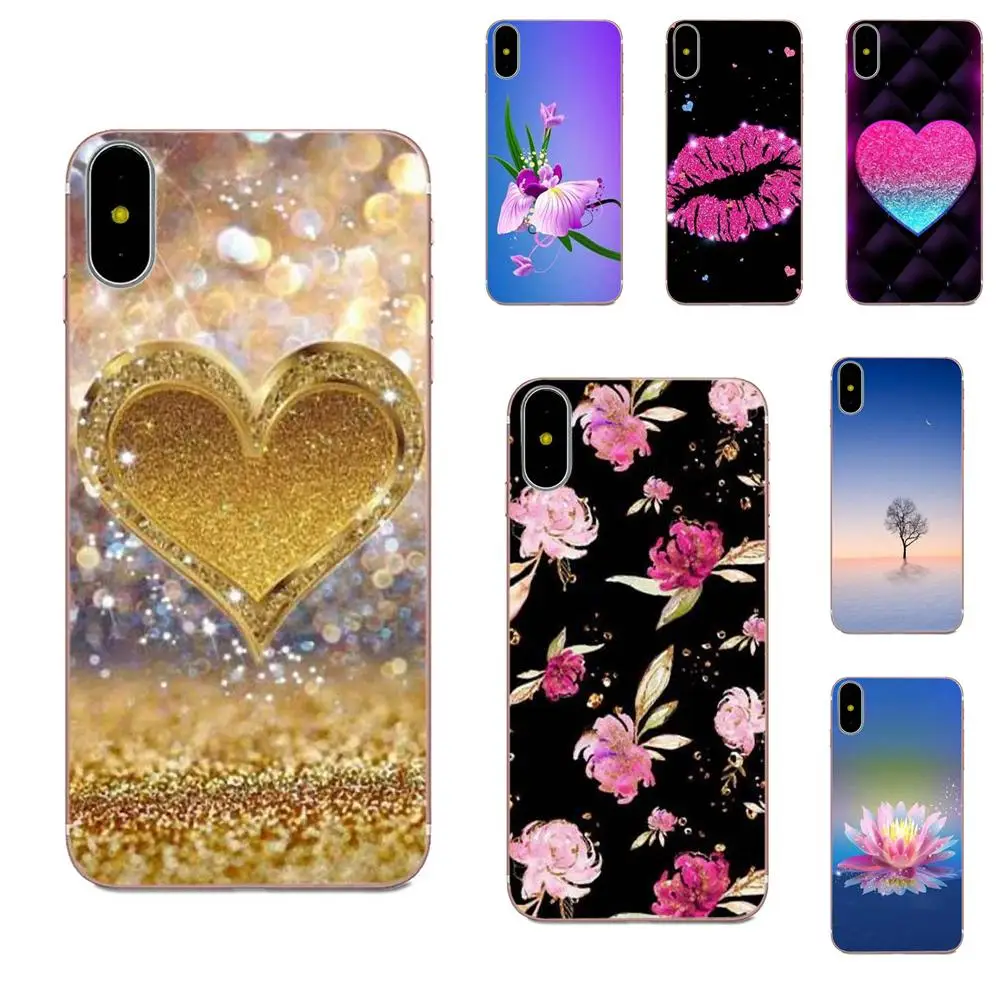 Розовый Love Heart TPU Модный чехол для сотового телефона Apple iPhone X XS Max XR 4 4S 5 5C 5S SE 6 6S 7 8 Plus