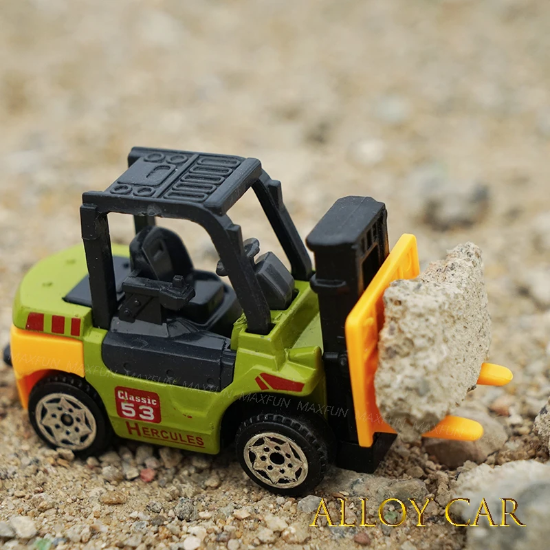 

Toy Car 6PCS/lot Mini Diecast Construction Vehicle 7 Styles Model Metal toys Car Tractor Toy Dump Truck Model for children gift