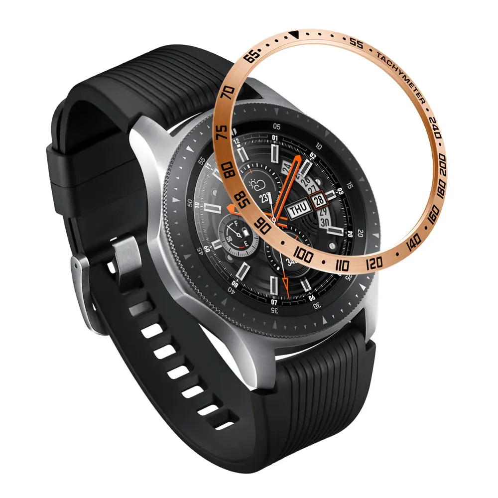 Стильный ободок для samsung gear S3 Frontier Galaxy Watch 46 мм/42 мм/gear S2 классический умный Браслет защитный чехол - Цвет: Rose gold