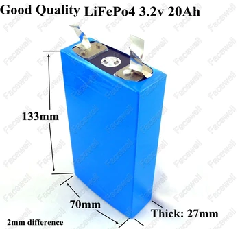 

1pc Brand lifepo4 3.2v 20ah lifepo4 battery 3.2v cell High drain 100A 20ah 3.2v for ebike wheelchair power tool electric vehicle