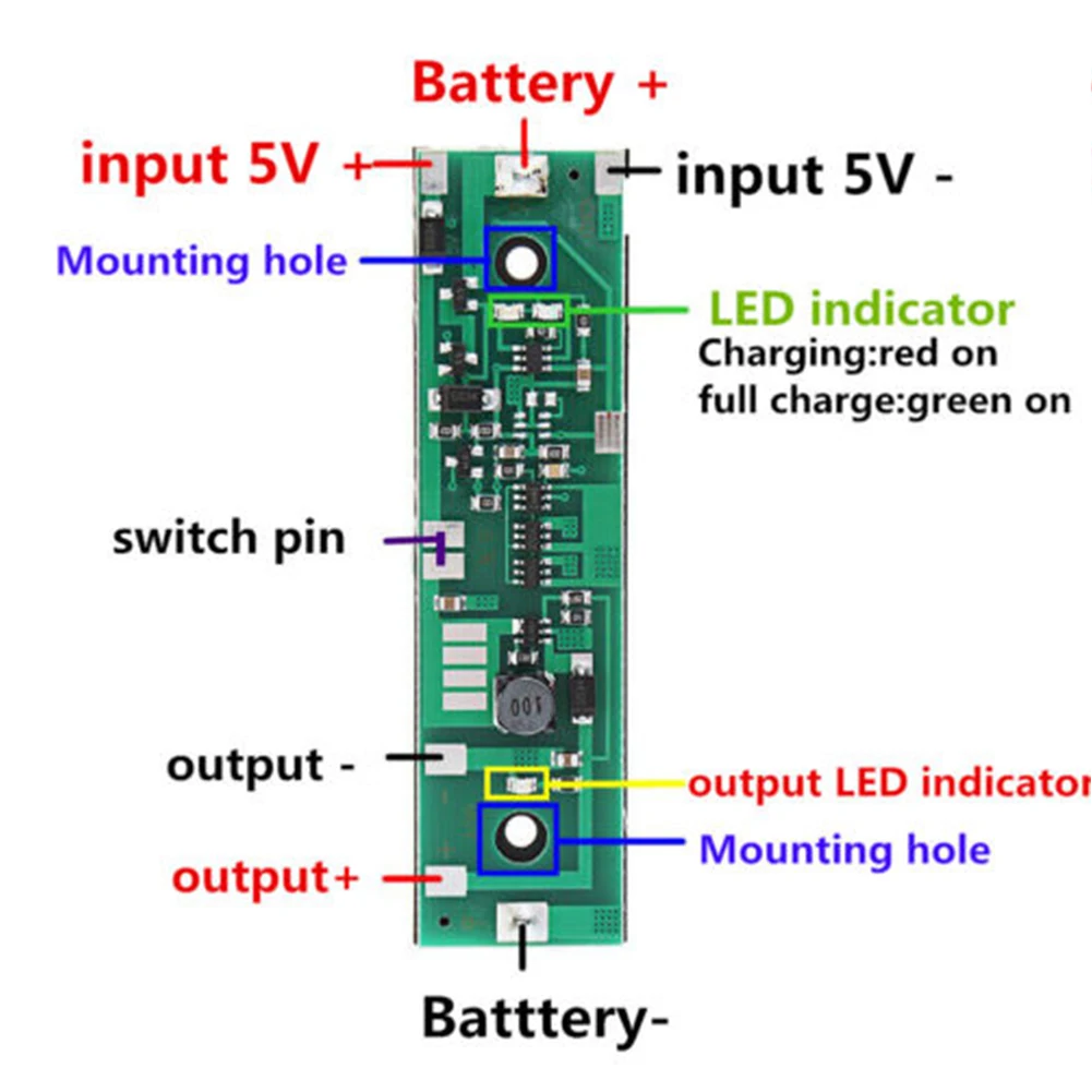 Прочный Расширенный 4 в 1 подзарядка повышающая плата power Band UPS Raspberry Pi DC 5 в 6 в 9 в 12 В 18650 батарея защита от перегрузки по току