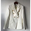 HIGH QUALITY New Fashion 2022 Runway Style Women's Gold Buttons Double Breasted Blazer Outerwear Plus size S-XXXL ► Photo 3/6