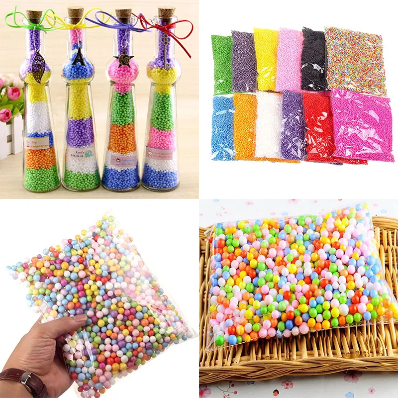 

7-9mm Polystyrene Styrofoam Ball Bubble Ball Foam DIY Material Decorative Filling Cushion/Box Gift For Home Decorative Xmas Tree