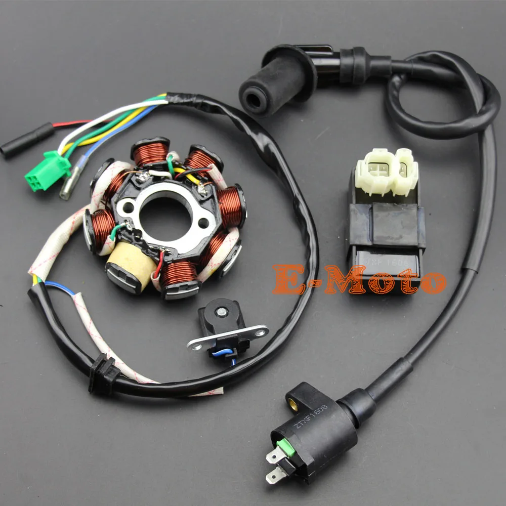 New Gy6 150 8 Pole Stator Coil Cdi Box Ignition Coil 150cc