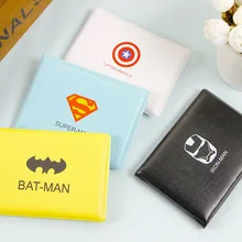 Женская Мужская детская кожаная сумка с супергероями из искусственной кожи на обложке для вождения автомобиля, документов, держатель для карт, кошелек, кошелек «Бэтмен» чехол