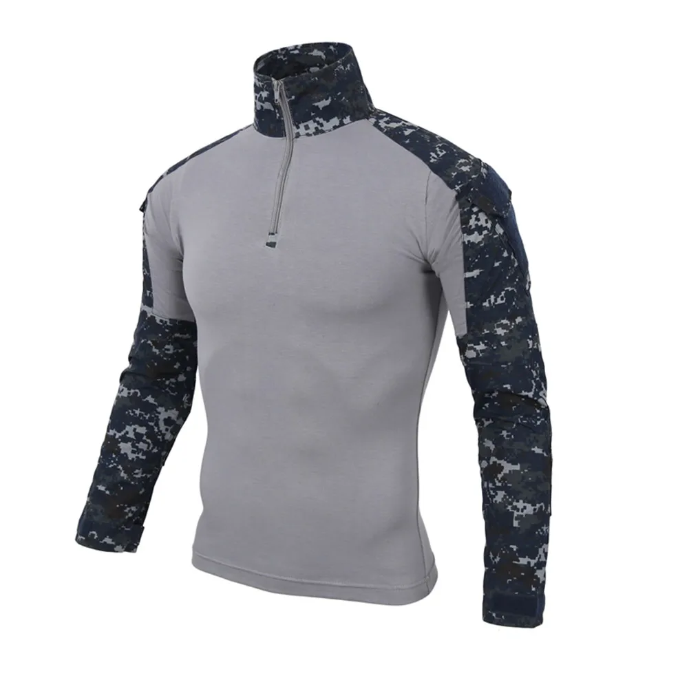 Tight Breathable Hunting Clothes Esdy Outdoor Hunting Camouflage Clothing Men Military Tactical Combat Long Sleeve Shirt