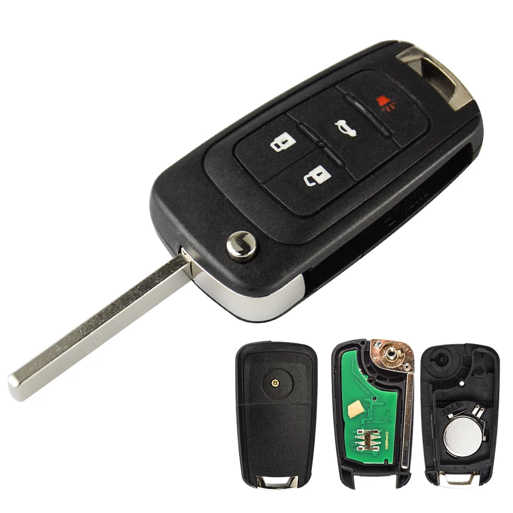 OkeyTech 433 МГц ID46 чип флип складной ключ дистанционного управления для Opel Vauxhall Astra J G H Insignia Corsa D отправить брелок - Количество кнопок: 4 Кнопки
