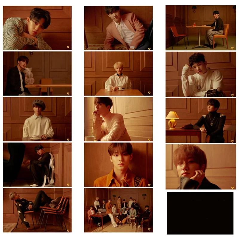 Новинка 2019 14 шт./компл. Kpop Seventeen You фото карта стикер мини 5 й альбом HD липкая