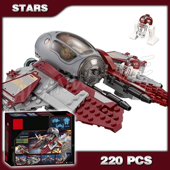 

220pcs Space Wars Obi-Wan's Jedi Interceptor 10575 Model Assemble Building Blocks Battle Fighter Toys Brick Compatible with Lago