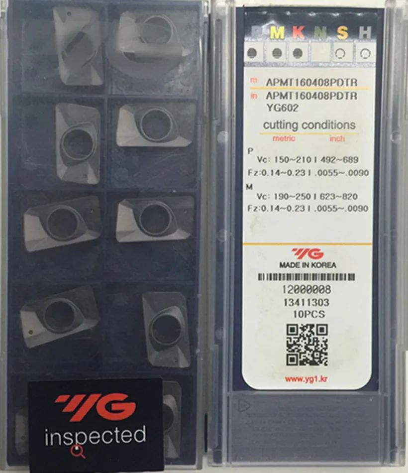 APMT1604008PDTR YG602 10pcs 50pcs 100 Made in Korea YG 1 Carbide blade Processing stainless