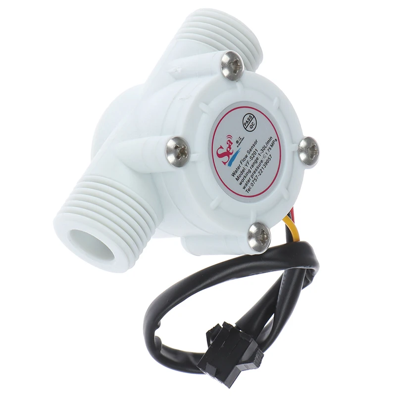 

1/2'' Water Flow Sensor Switch Meter Flowmeter Counter Sensor Control Effect Flowmeter Hall 1-30L/min For Arduino