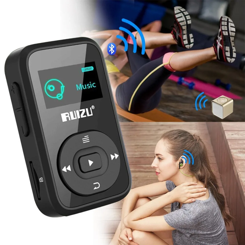 RUIZU X26 Спорт MP3 плеер 8 Гб памяти музыка Динамик s MP3 FM USB Портативный MP3 Running bluetooth-динамик с чтения электронных книг