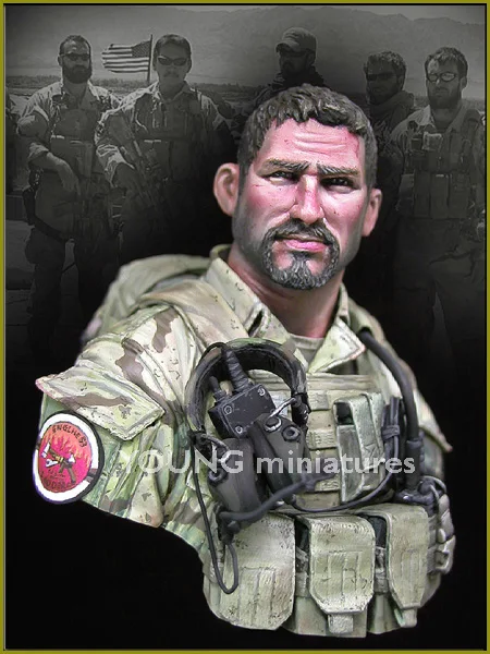 

1:10 Resin Figure Bust Model Portrait U.S. Navy Seal Commando X55