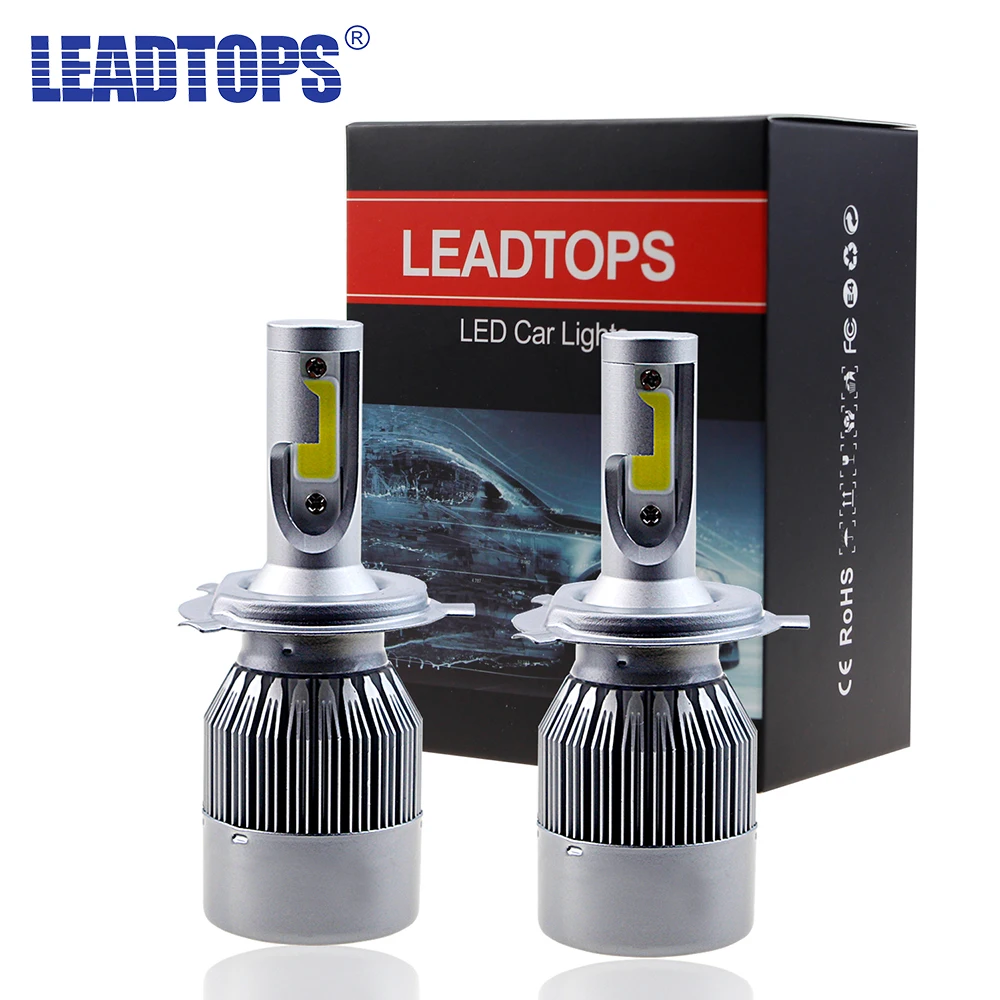 2Pcs Super Bright H7 H4 Led H11 H1 H8 H11 Bulb 72W Headlights Auto Led Lamp
