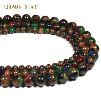 

Wholesale Natural Colorful Nepal Stone Round Loose Beads For Jewelry Making DIY Bracelet Necklace Material 6/8/10 mm Strand 15''