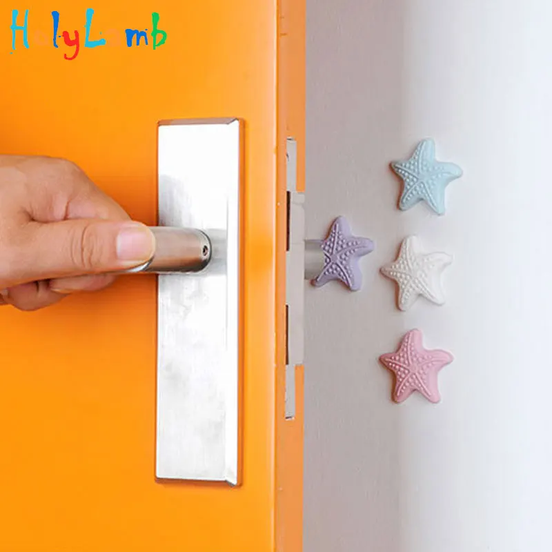 

4Pcs/LotStarfish Luminous Protection Baby Safety Absorbers Security Card Door Stopper Baby Newborn Care Child Lock Protect