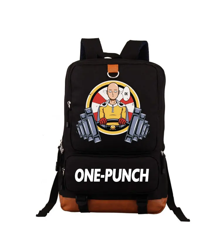 Японский аниме ONE PUNCH-MAN рюкзак с принтом Сайтама Косплей школьный рюкзак парусиновые сумки для ноутбука Мультяшные школьные сумки Дорожная сумка - Цвет: 3