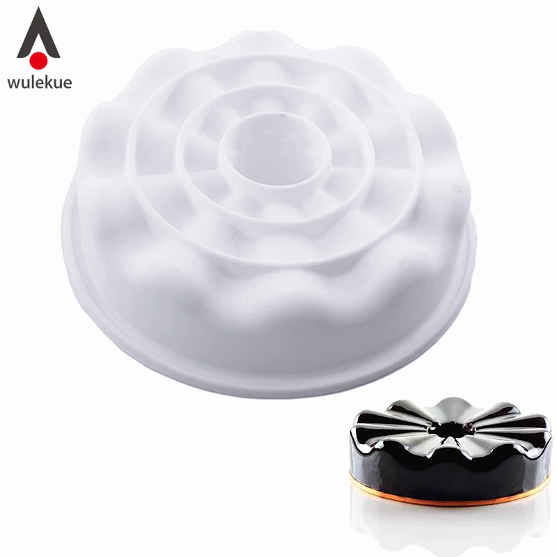 1PCS Silicone Angel Food Cake Non stick Baking Petal Savarin Armoni