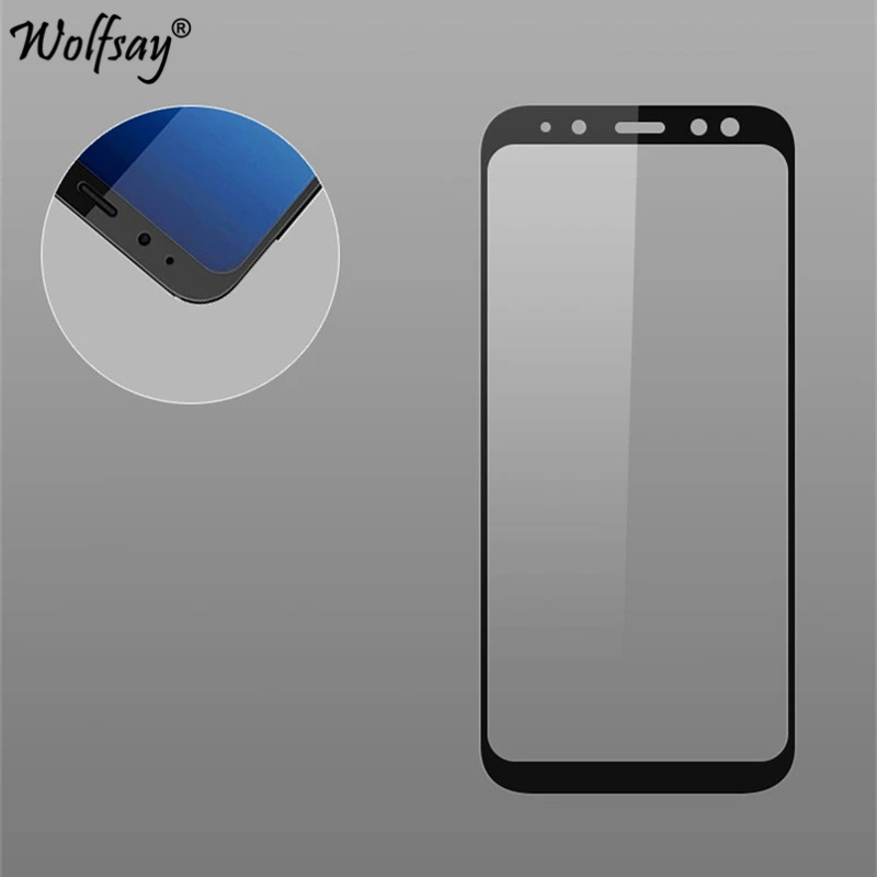 Полное покрытие закаленное стекло для Samsung Galaxy A8 2018 защита экрана A530 2.5D 9H пленка