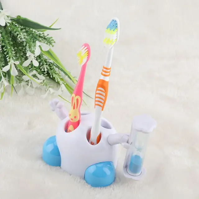 toothbrush holder children tooth brushing hourglass 3 minutes 3 minute countdown timer