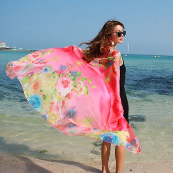 

New Arrived Sorrynam Vintage floral print tassel blanket Summer beach towel Hijab For Women Shawl Scarves sunbath blanket M1702