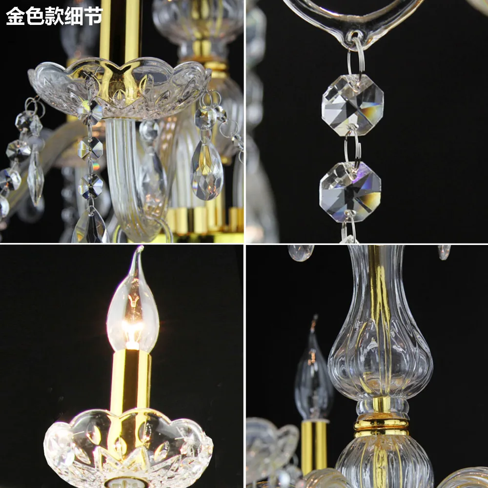 מוצר Large foyer modern chandelier Stair Long candle crystal