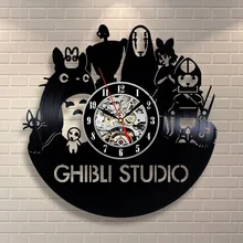 CD Vinyl Record font b Wall b font font b Clock b font VintageTheme Black Art