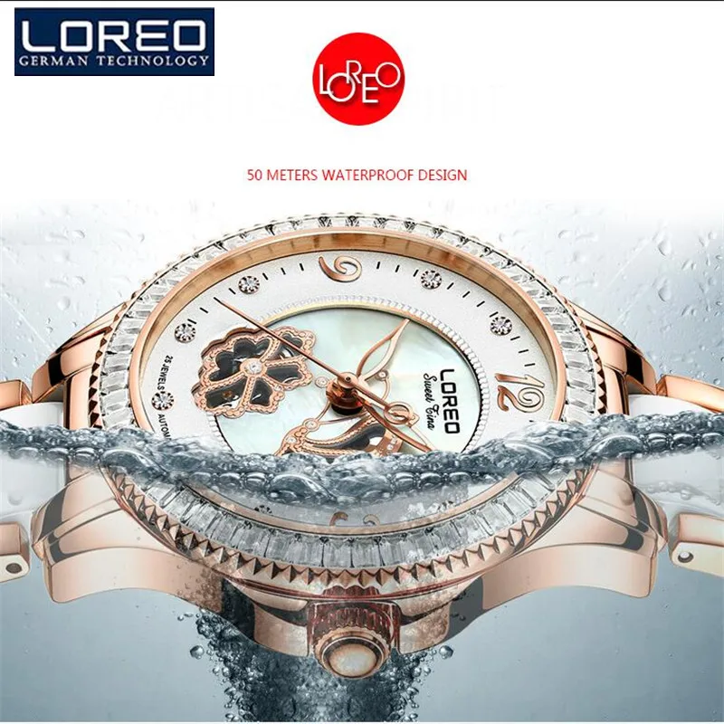 

LOREO Constellation Watch Simulation Ceramic Bracelet Women Watches 2017 Famous Brand Ladies Watch Women'S Watches K48