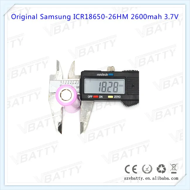 Для Samsung ICR18650-26HM 26HM 18650 2600mah 3,7 V литий-ионная аккумуляторная батарея с плоским верхом(1 шт