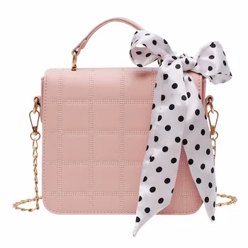 

2019 Brand Women Bags Luxury Handbags Women Messenger Bags Cover Ribbon Bag Girls Fashion Shoulder Bag Ladies PU Leather Handbag