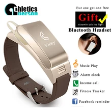 Atletismo persona A9 Banda tand de Conversación Auricular Bluetooth pulsera de la Pulsera Inteligente con Podómetro Sleep Monitor de Música para Android IOS