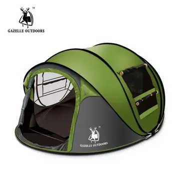 

Emblem antelope outdoor 3-4persons automatic speed open throwing pop up windproof waterproof beach camping tent large space