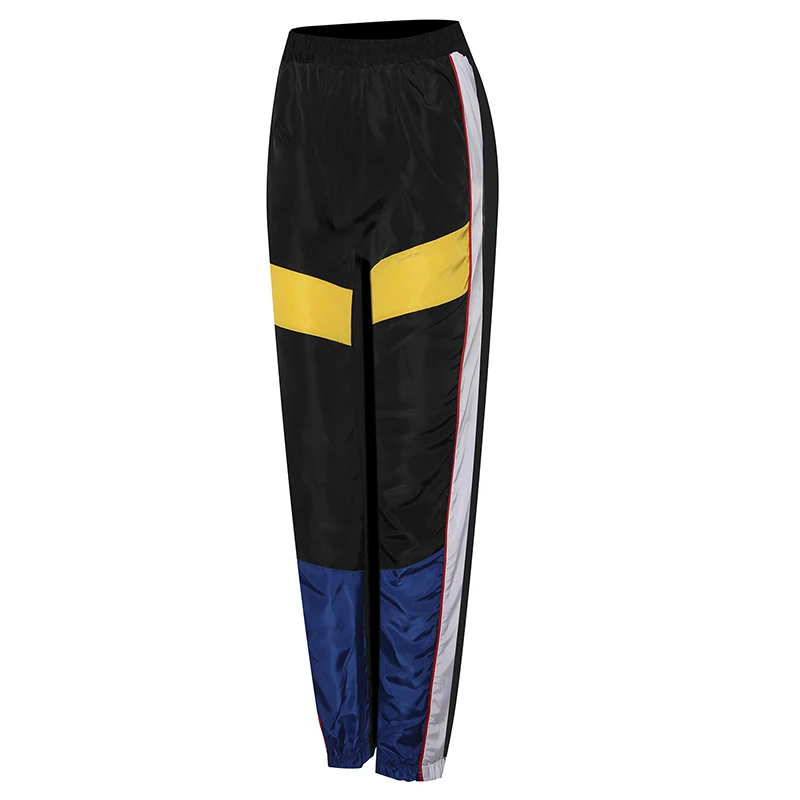 New 2019 Ladies Summer Loose Casual Pants Stitching Contrast Color High Waist Beam Pants Women'S Street Harem Pants Trousers New 2019 Ladies Summer Loose Casual Pants Stitching Contrast Color High Waist Beam Pants Women'S Street Harem Pants Trousers