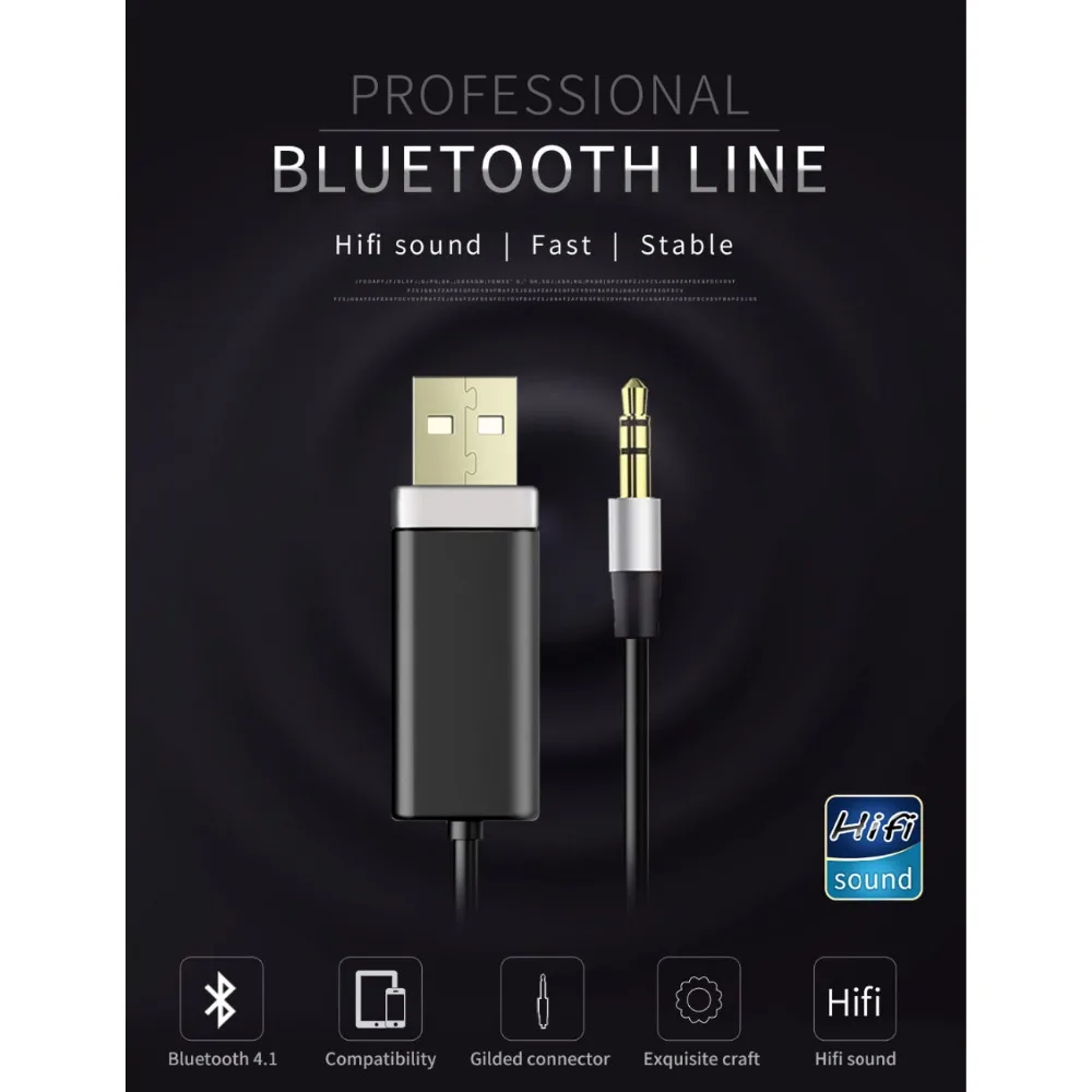 Стерео 3.5 USB blutooth звук Беспроводной Музыка Аудио приемник Bluetooth адаптер aux 4.1 HiFi мм