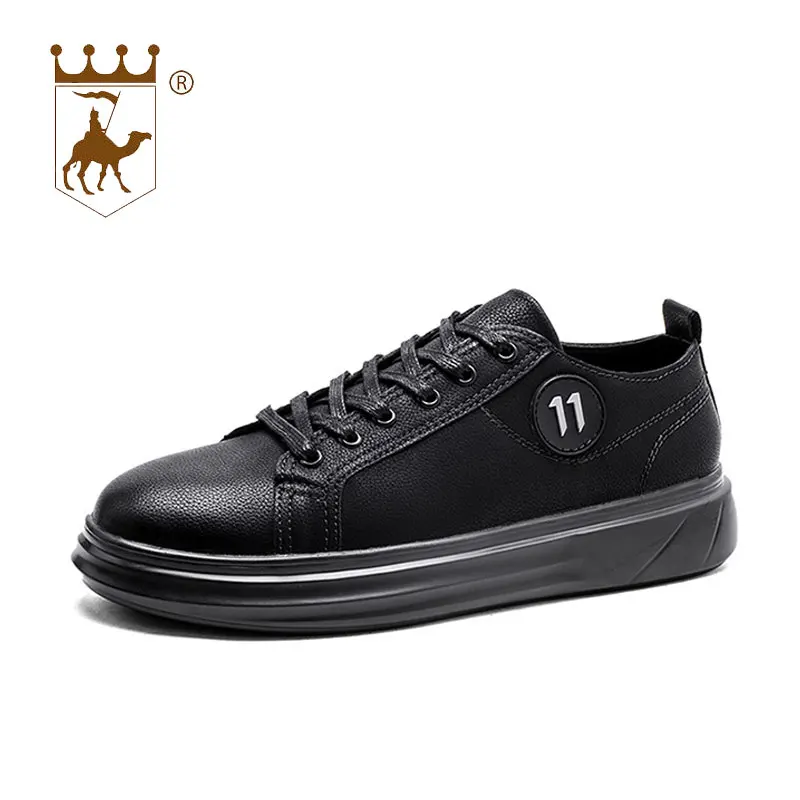 

BACKCAMEL 2018 Spring and Autumn Men's Shoes Lace Up Low Soft Shoes Increase Casual Vulcanized Shoes Breathable Wear-resistant