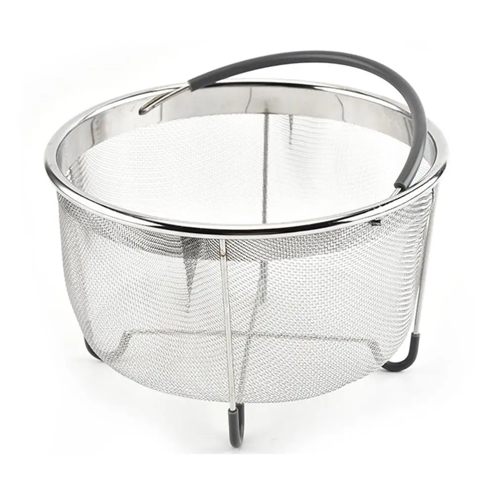 

Basket For Instant Pot Accessories - 304 Steamer Rice Cooker Stainless Steel Steam With Silicone Handle Kitchen Colander Steamer