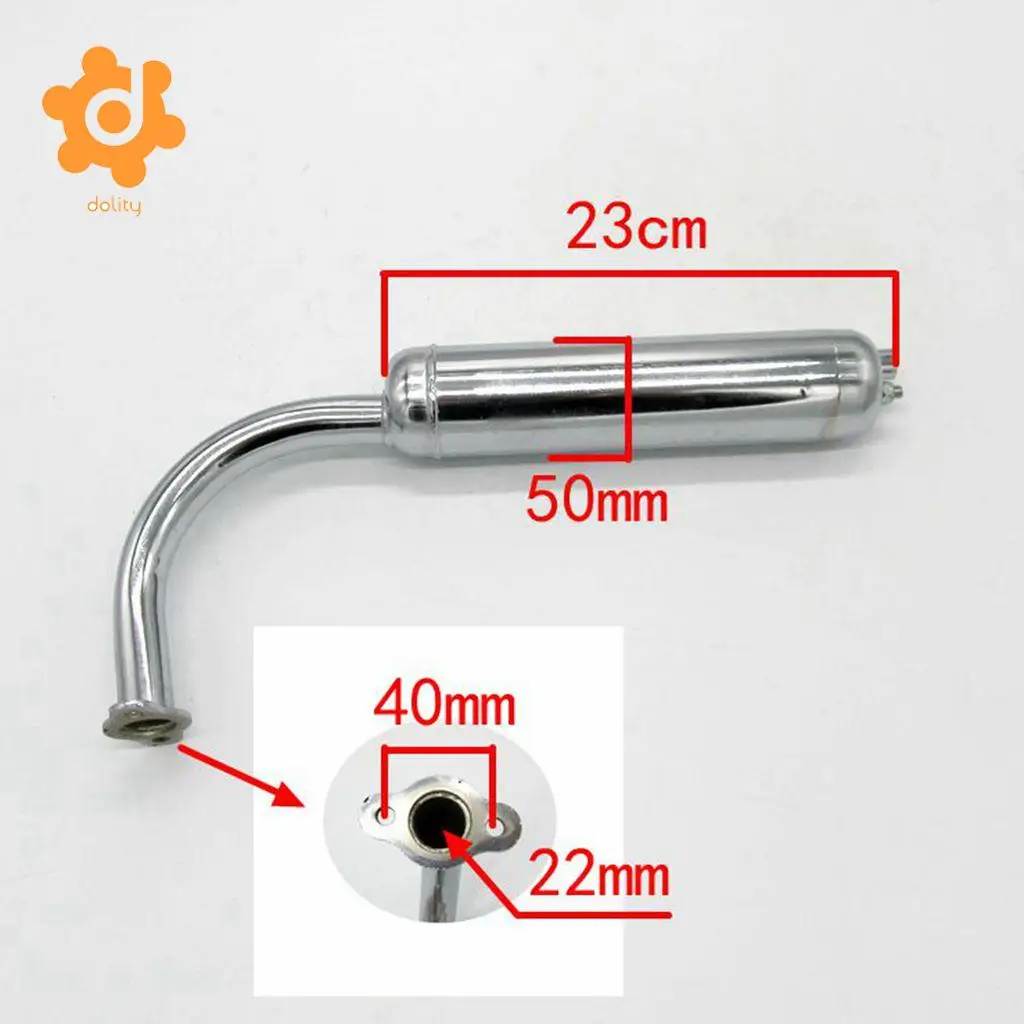 Exhaust Pipe Muffler 48cc 66cc 70cc 80cc Motorised Motorized Bicycle Engine