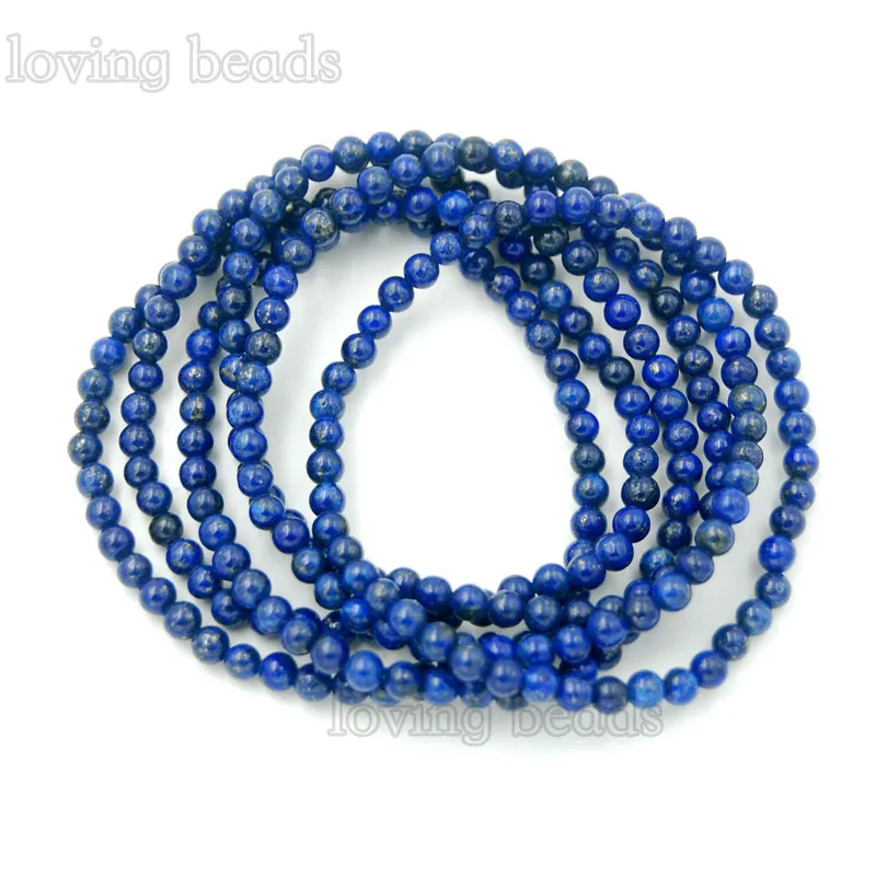 

10pcs/Lot 6mm Lapis Gem Stones Nature Round Beads Stretchy Bracelet 7.5" Connector Charm Healing Jewelry Making