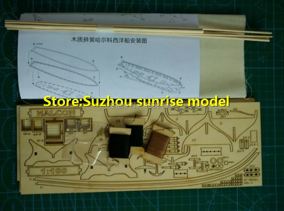 Любовь Модель 1:100 масштаб деревянный парусник Halcon1840 модель корабль+ спасательный катер+ латунь обновления наборы