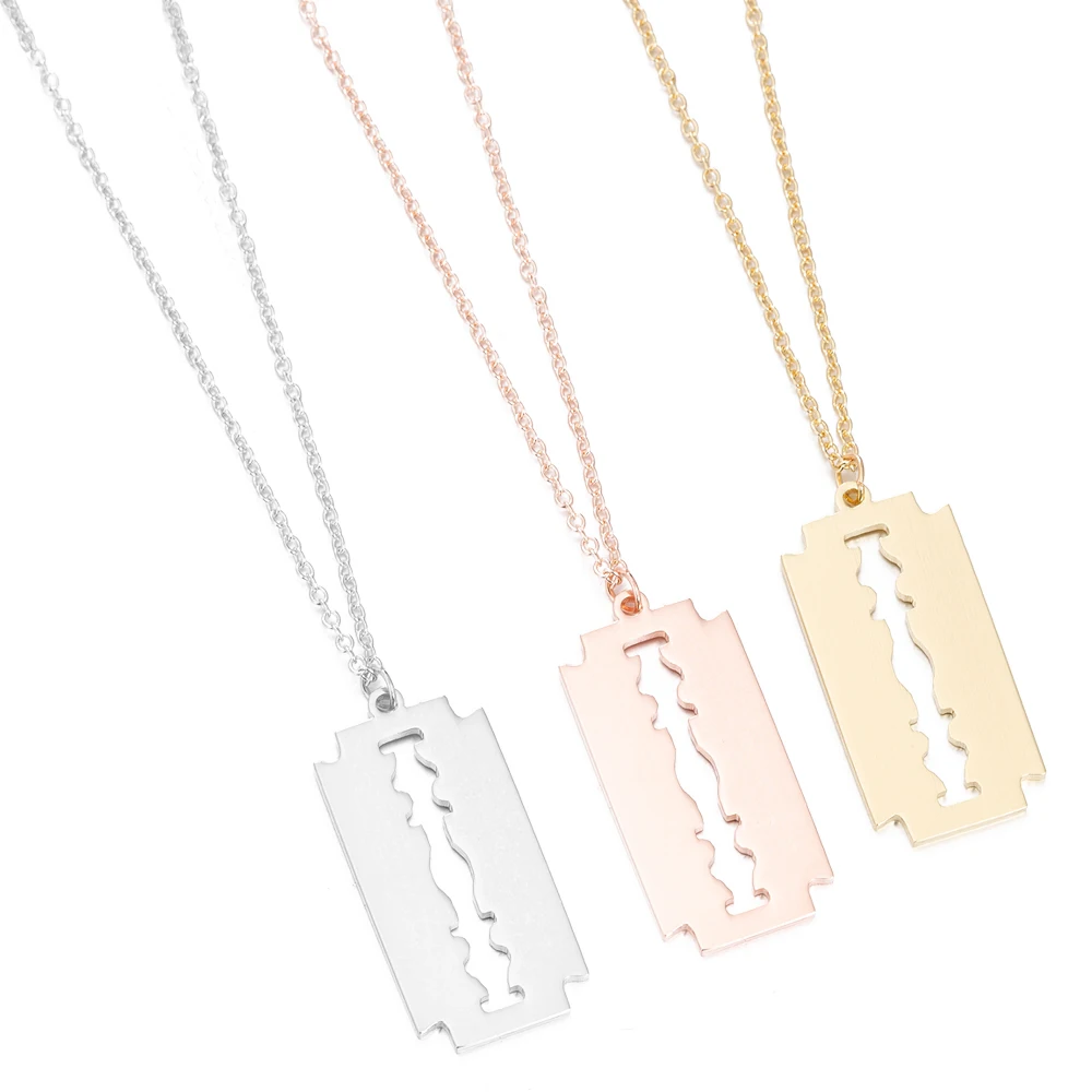 Razor blade necklace