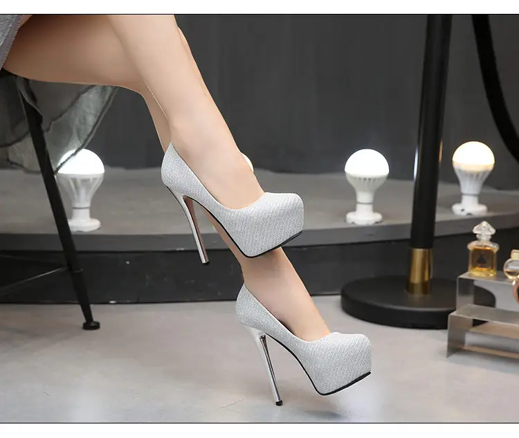 Пикантные женские туфли на шпильках модные туфли на очень высоком каблуке 14 см пикантные свадебные туфли-лодочки на платформе и высоком каблуке