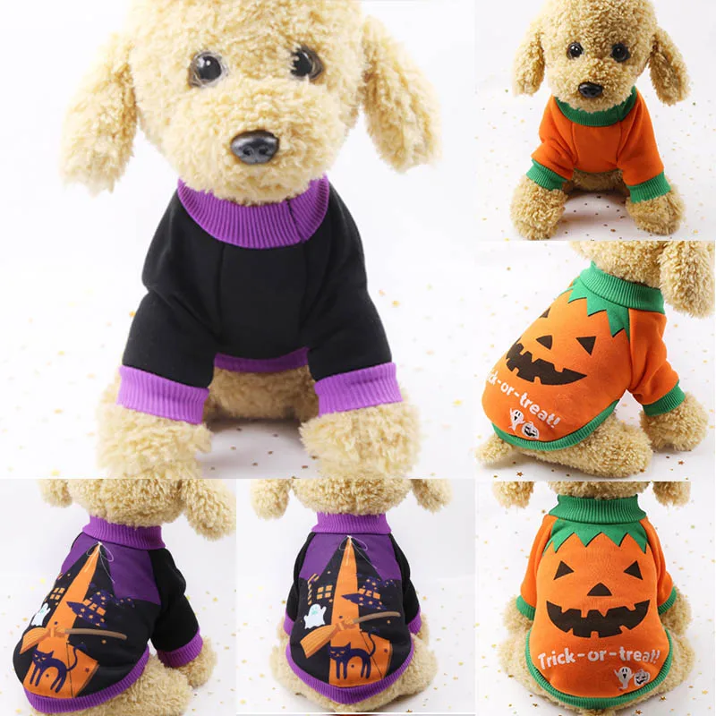 

Witch/Pumpkin Pattern Chihuahua Yorkie Coat Jackets Pet Accessories Dog Clothes Puppy Cat Costume Pets Clothing Outfits 1PC