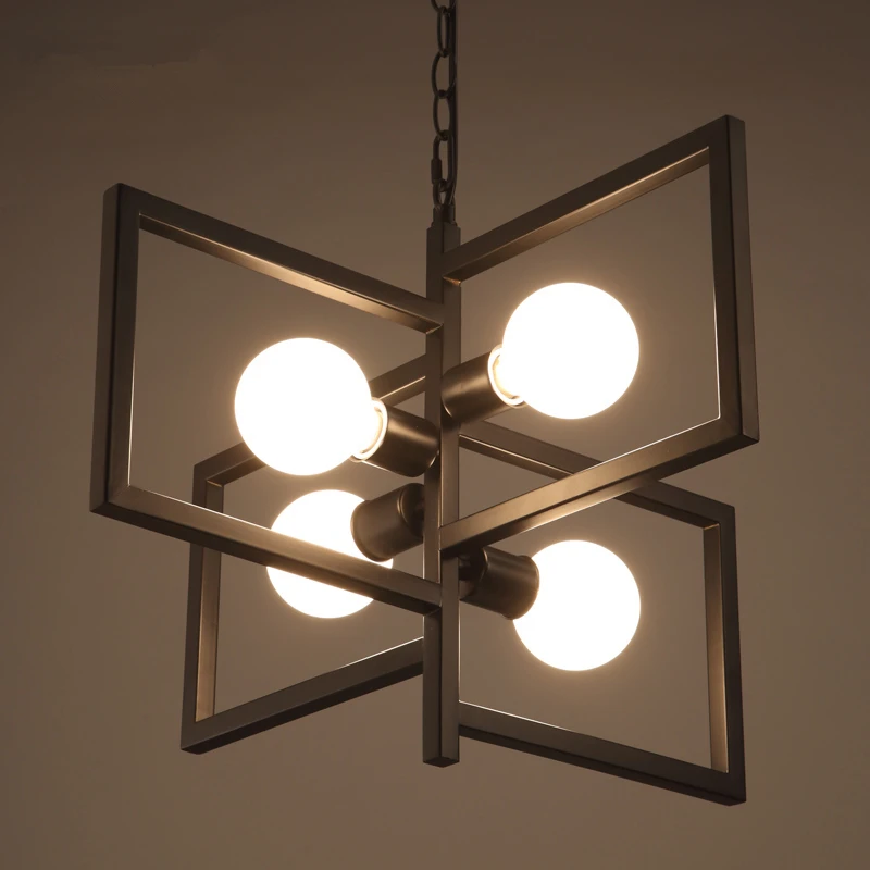 Personalized iron craft creative retro chandelier living room hanging lights modern simple restaurant bedroom chandeliers