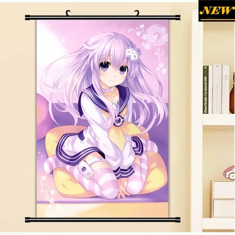 40X60 см скомпилировать сердце Choujigen игра Neptune Tsunako loli мультфильм аниме Настенная