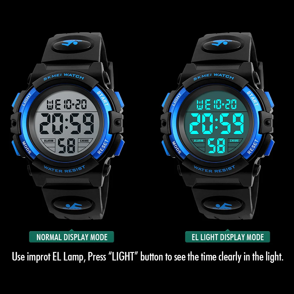 SKMEI Brand Children Watch Fashion Kids Watches Boys Alarm LED Digital Watch For Kids Children Student Waterproof Wristwatch