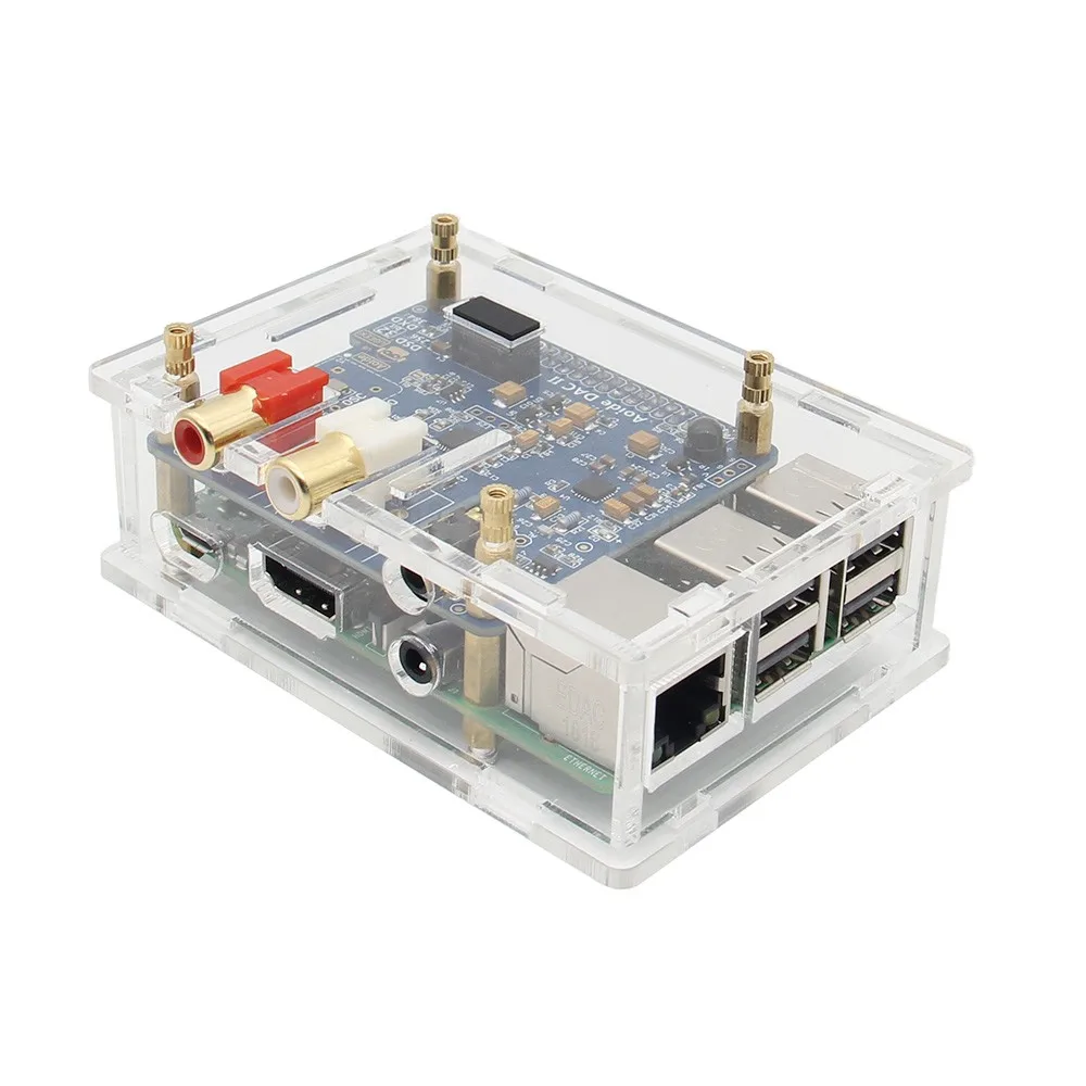 Акриловый чехол для Raspberry Pi 3 Model B+/3B и DAC II Hifi звуковая карта